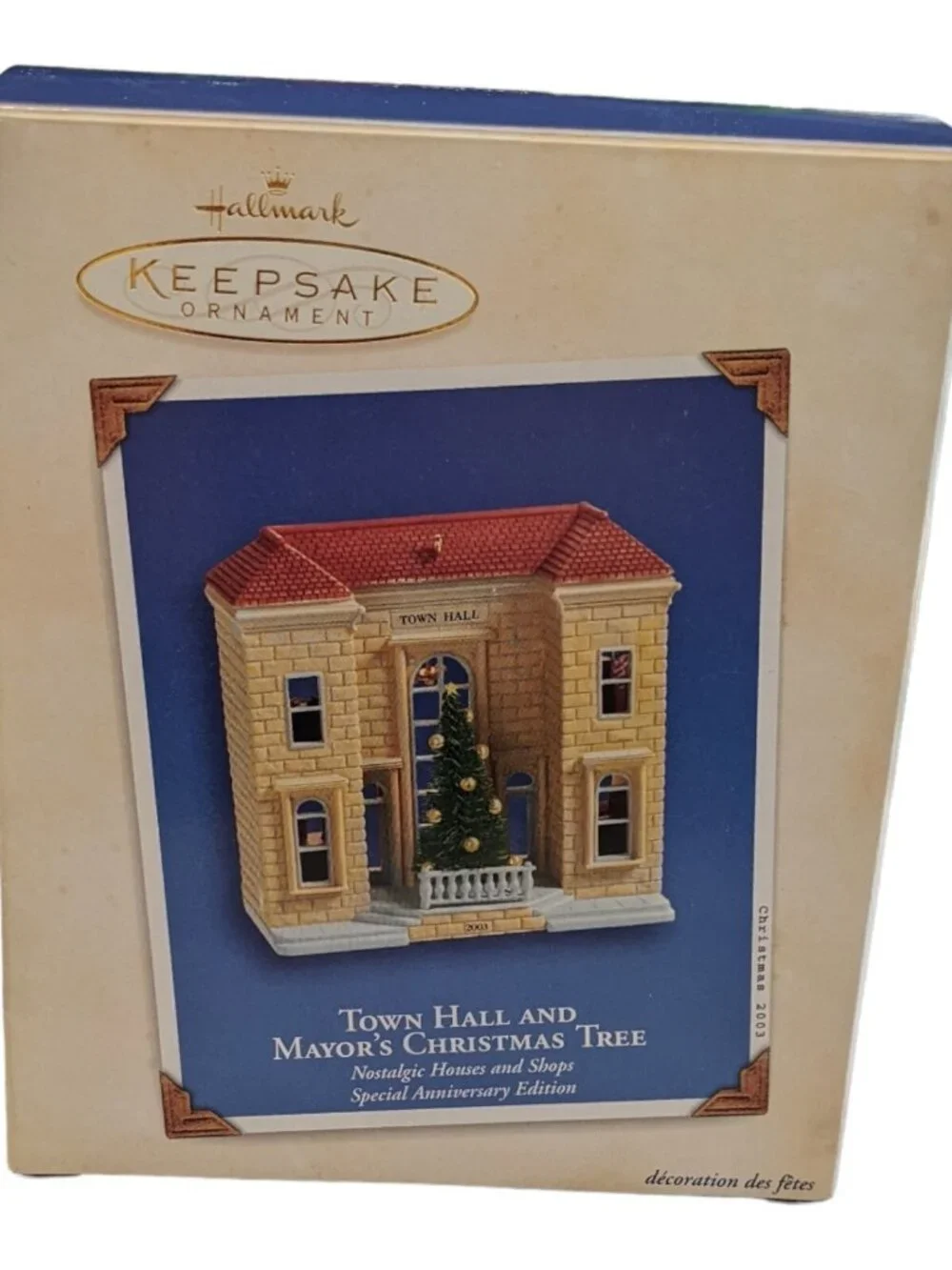 Hallmark Town Hall And Mayor's Christmas Tree Ornament